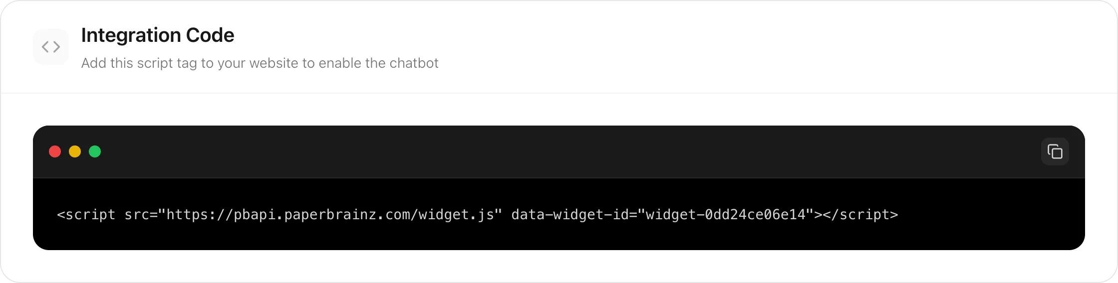 The one-line install code